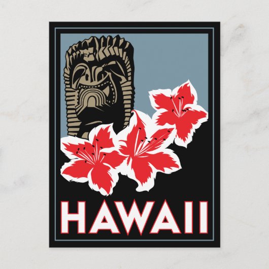 Carte Postale hawaii états-unis usa art déco retro voyage (Devant)