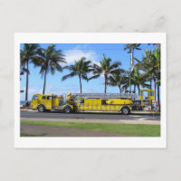 Carte postale Hawaii Fire Truck