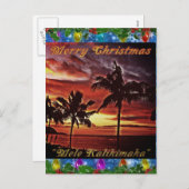 Carte postale Hawaii Joyeux Noël (Devant / Derrière)
