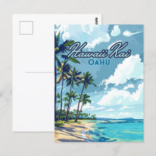 Carte Postale Hawaii Kai Honolulu Oahu Hawaii Retro