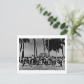Carte Postale Hawaii - Ligne de Hula Girls Dancing (Debout devant)