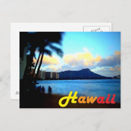Carte postale Hawaii-Oahu-Diamond Head (Devant / Derrière)