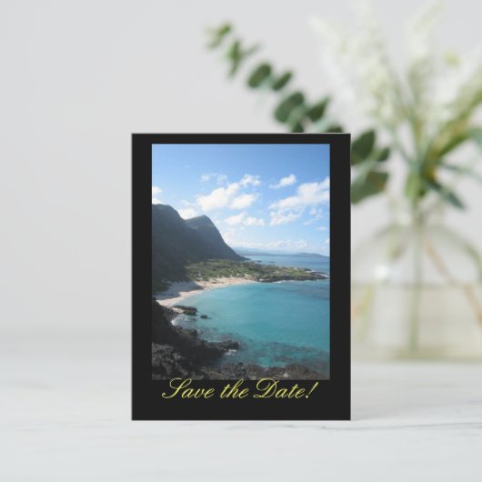 Carte postale Hawaii pour annoncer la date (Debout devant)