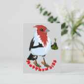 Carte Postale HAWAII RED CRESTED CARDINAL—Bible verse (Debout devant)
