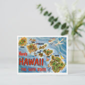 Carte Postale Hawaii Salutations Des États-Unis (Debout devant)
