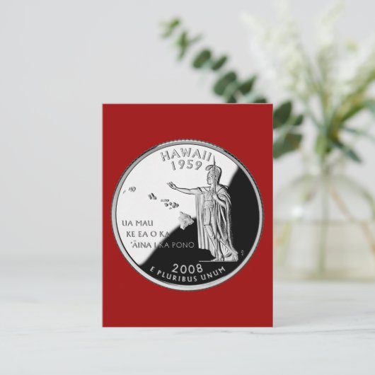 Carte Postale Hawaii State Faux Quarter (Debout devant)