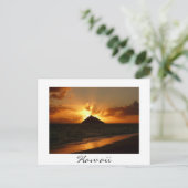 Carte postale Hawaii sunrise texte blanc (Debout devant)