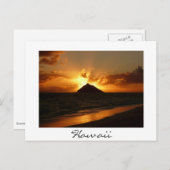 Carte postale Hawaii sunrise texte blanc (Devant / Derrière)