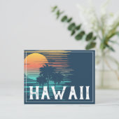 Carte Postale Hawaii Sunset Sunrise Graphic Topic Forêt tropical (Debout devant)