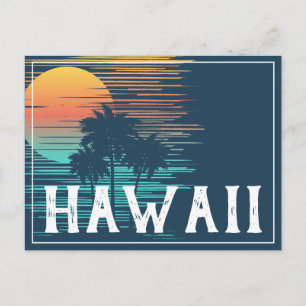 Carte Postale Hawaii Sunset Sunrise Graphic Topic Forêt tropical