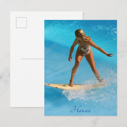 Carte postale Hawaii Surfer (Devant / Derrière)