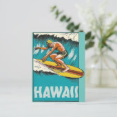 Carte postale Hawaii Surfing (Debout devant)