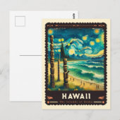 Carte Postale Hawaii | Vincent Van Gogh inspiré (Devant / Derrière)