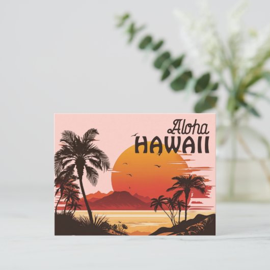 Carte postale Hawaii vintage (Debout devant)