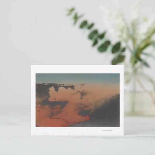 Carte Postale Hawaii - Vue du volcan Kilauea en HA (Debout devant)