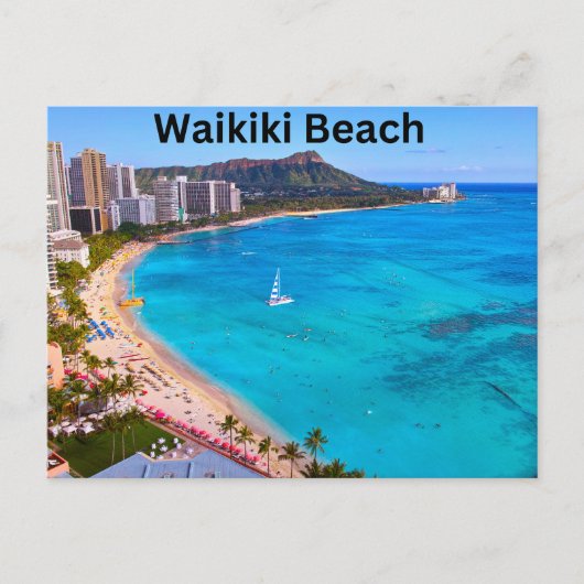 Carte Postale Hawaii Waikiki Beach (Devant)
