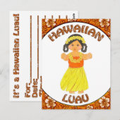 Carte postale Hawaiian Luau Invitation (Devant / Derrière)