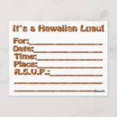 Carte postale Hawaiian Luau Invitation (Dos)