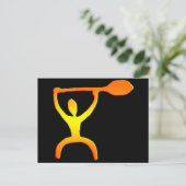 Carte Postale Hawaiian Paddle Man Petroglyph - Postcard (Debout devant)