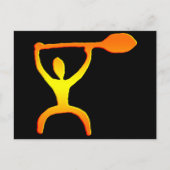 Carte Postale Hawaiian Paddle Man Petroglyph - Postcard (Devant)