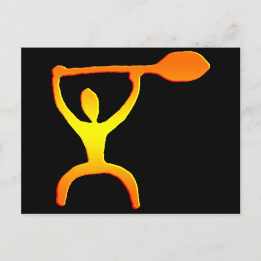 Carte Postale Hawaiian Paddle Man Petroglyph - Postcard (Devant)