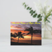 Carte postale Hawaiian Sunset - Customisée (Debout devant)