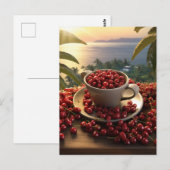 Carte Postale Hawaiian Sunset Gros plan Café Cerises Paradise (Devant / Derrière)