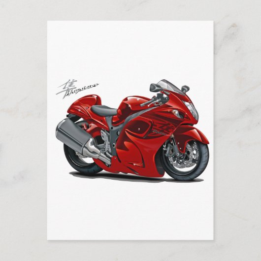 Carte Postale Hayabusa Red Bike (Devant)