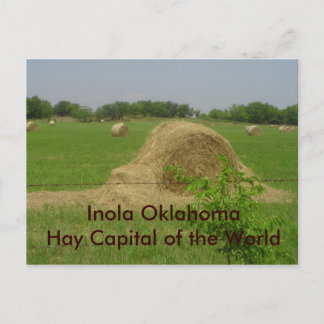 Carte Postale haybale, Inola OklahomaHay capitale du monde