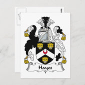 Carte Postale Hayes Family Crest (Devant / Derrière)