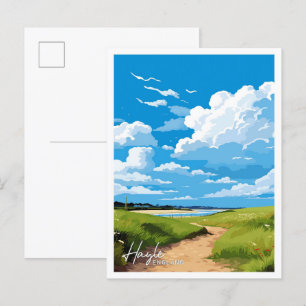 Carte Postale Hayle England Art Travel Illustration Vintage