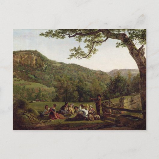 Carte Postale Haymakers Picnick dans un champ (Devant)