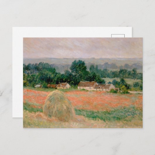 Carte Postale Haystack à Giverny - Claude Monet - 1886 (Devant / Derrière)
