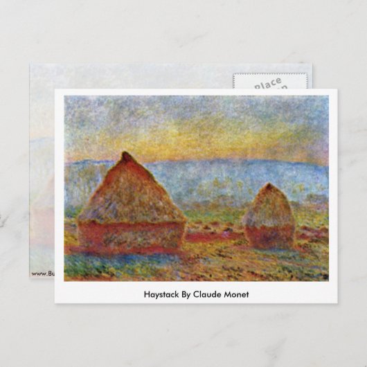 Carte Postale Haystack Par Claude Monet (Devant / Derrière)