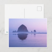 Carte Postale Haystack Rock Cannon Beach Oregon à Dusk (Devant / Derrière)
