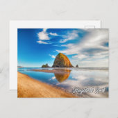Carte Postale Haystack Rock, Côte De L'Oregon, États-Unis (Devant / Derrière)