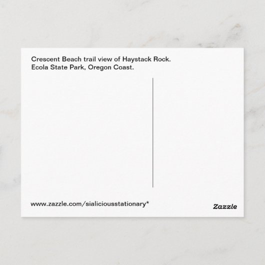 Carte postale Haystack Rock Oregon Coast (Dos)