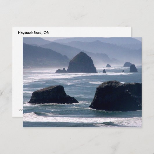 Carte Postale Haystack Rock Pacific Ocean Oregon (Devant / Derrière)