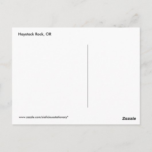 Carte Postale Haystack Rock Pacific Ocean Oregon (Dos)