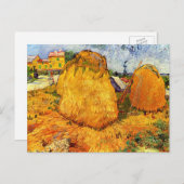 Carte Postale Haystacks en Provence par Vincent van Gogh (Devant / Derrière)