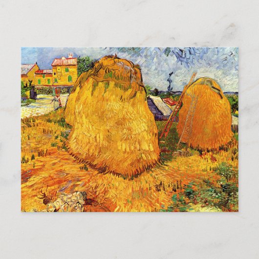 Carte Postale Haystacks en Provence par Vincent van Gogh (Devant)