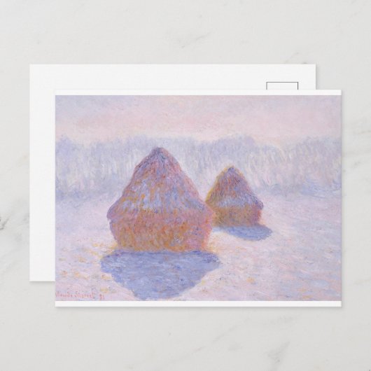 Carte Postale Haystacks par Claude Monet (Devant / Derrière)