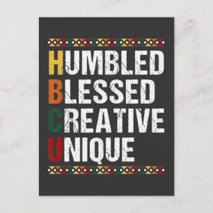 Carte Postale HBCU Fier Noir instruit Étudiant Historique