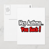Carte Postale Hé Asthma... Vous Pouvez Chanter ! (Devant / Derrière)