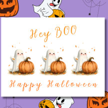 Hé BOO Citrouille Fantôme Halloween