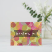 Carte Postale Hé, Toi ! Amical Rouge Jaune orange Vert (Debout devant)