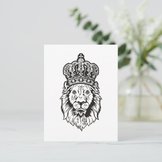 Carte Postale Head de Crowned Lion (Debout devant)