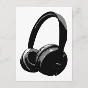 Carte Postale Headphone