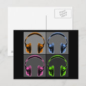 Carte Postale Headphones (Devant / Derrière)