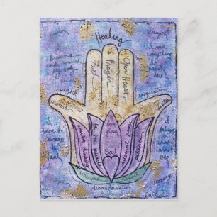 Carte Postale Healing Hamsa